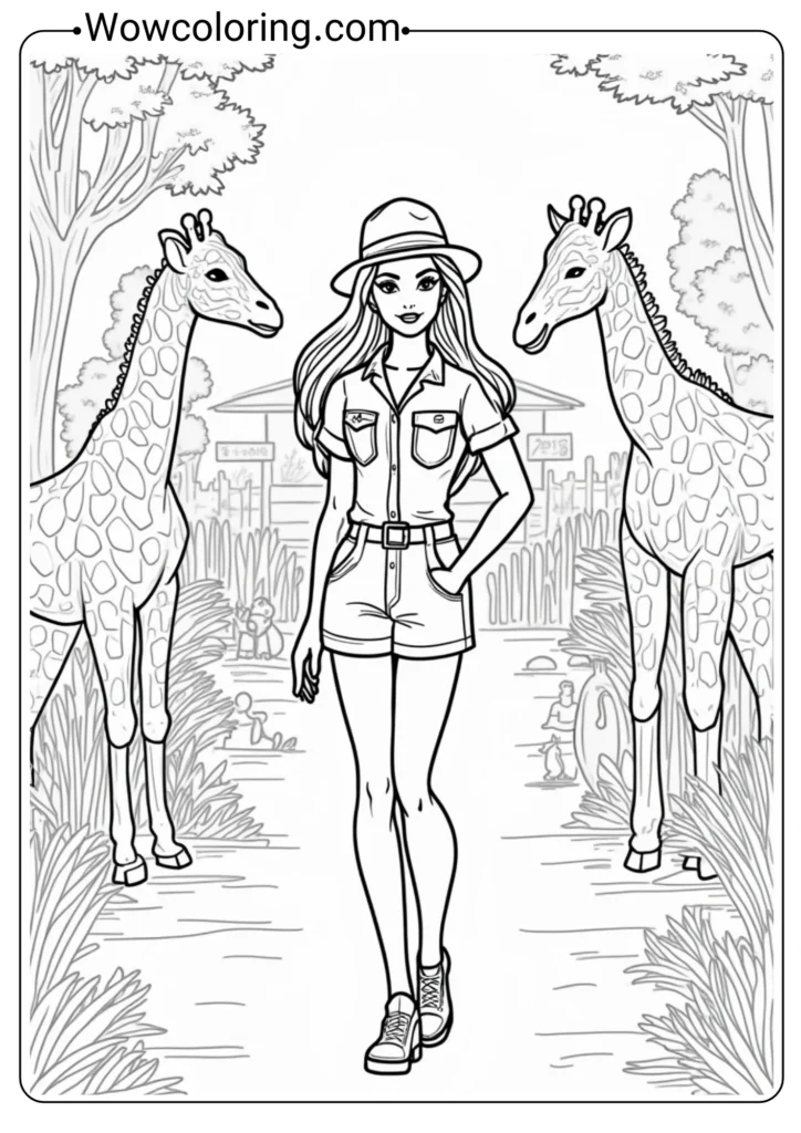 Explorer Zookeeper Barbie with Exotic Animals