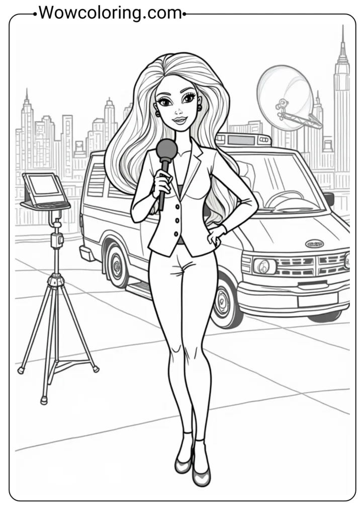 News Reporter Barbie on Location