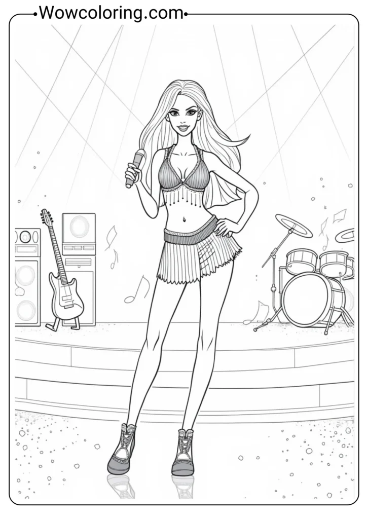 Pop Star Barbie on Concert Stage