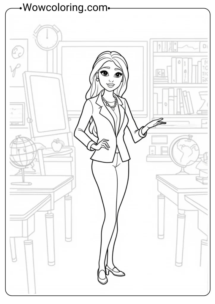 Teacher Barbie in Classroom