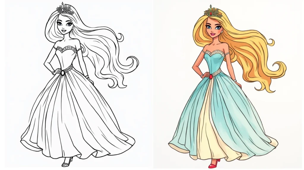 barbie coloring pages